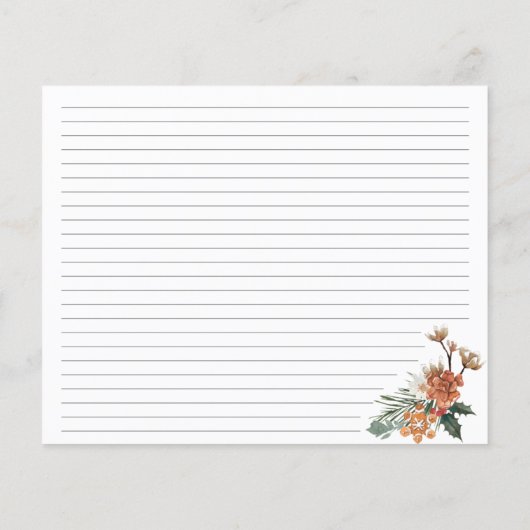 Rustic Winter Waterverf Vrijgezellenfeest Recipe K (Achterkant)