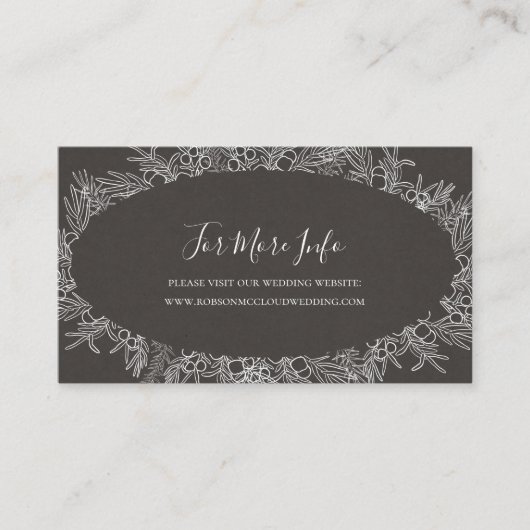 Rustic Winter | Website van het convenant voor ste Informatiekaartje (Voorkant)