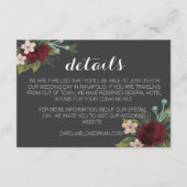 Rustic Winter Wedding Details Card Informatiekaartje (Voorkant)