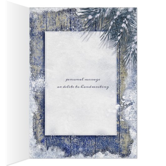 Rustic Winter Wedding Foto bedankt (Binnen (Rechts))