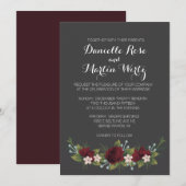 Rustic Winter Wedding Invite Kaart (Voorkant / Achterkant)