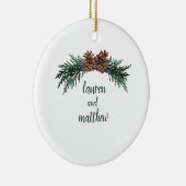 Rustic Winter Wedding Ornament Pinecone Bough (Rechts)