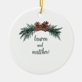 Rustic Winter Wedding Ornament Pinecone Bough