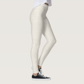 Rustic Winter White Faux Burlap Leggings met naam (Rechts)