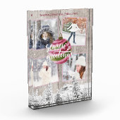 Rustic Winter Wonderland Barn Wood Foto Collage (Links)