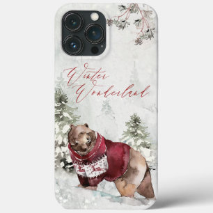 Rustic Winter Wonderland Beer in sneeuw Case-Mate iPhone Case