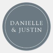 Rustic Winter Wonderland | Envelopzegels Ronde Sticker (Voorkant)