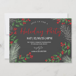 Rustic Winter Wonderland Holiday Party Kaart