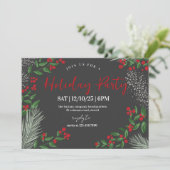 Rustic Winter Wonderland Holiday Party Kaart (Staand voorkant)