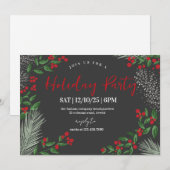 Rustic Winter Wonderland Holiday Party Kaart (Voorkant / Achterkant)