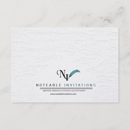 Rustic Winter Wonderland Wedding Reception Informatiekaartje (Achterkant)