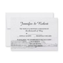 Rustic Winter Wonderland Wedding Response Card