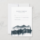 Rustic Winter Wonderland Wedding | RSVP-kaart RSVP Kaartje (Voorkant)