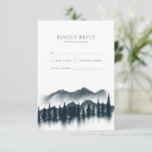 Rustic Winter Wonderland Wedding | RSVP-kaart RSVP Kaartje (Staand voorkant)