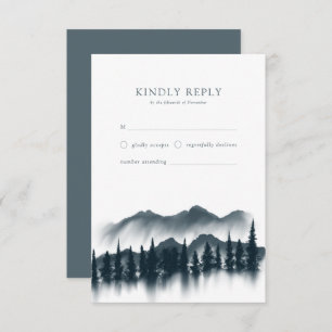 Rustic Winter Wonderland Wedding   RSVP-kaart RSVP Kaartje