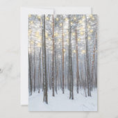 Rustic Winter Wonderland Woodland Lights Wedding Kaart (Achterkant)