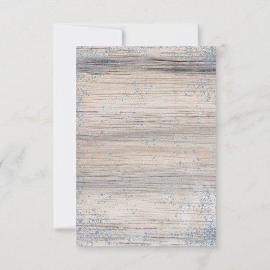 Rustic Winter Wood Waterverf Forest Save the Date (Achterkant)