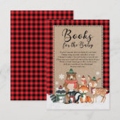 Rustic Winter Woodland Animals Books for Baby Informatiekaartje (Voorkant / Achterkant)