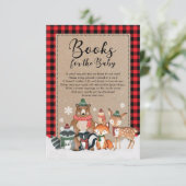 Rustic Winter Woodland Animals Books for Baby Informatiekaartje (Staand voorkant)