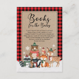Rustic Winter Woodland Animals Books for Baby Informatiekaartje