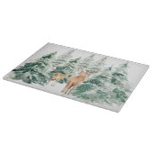 Rustic Winter Woodland Animals Snijplank (Hoek)