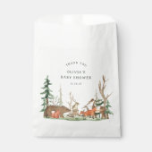 Rustic Winter Woodland Baby Shower Bedankzakje (Voorkant)