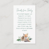 Rustic Winter Woodland Baby shower Boek aanvragen Informatiekaartje (Voorkant)