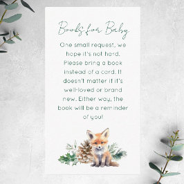Rustic Winter Woodland Baby shower Boek aanvragen Informatiekaartje