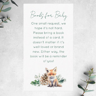Rustic Winter Woodland Baby shower Boek aanvragen Informatiekaartje