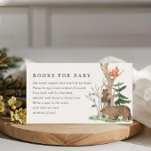 Rustic Winter Woodland Baby Shower Book Request Informatiekaartje