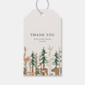 Rustic Winter Woodland Baby Shower Cadeaulabel (Voorkant)