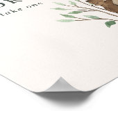 Rustic Winter Woodland Baby Shower Favor Sign Poster (Hoek)