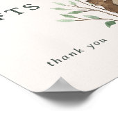 Rustic Winter Woodland Baby Shower Gift Sign Poster (Hoek)