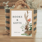 Rustic Winter Woodland Baby Shower Gift Sign Poster