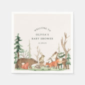 Rustic Winter Woodland Baby Shower Servet (Voorkant)