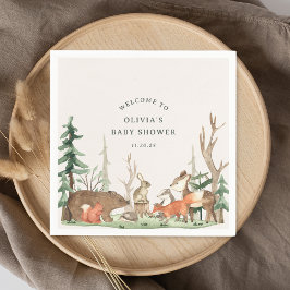 Rustic Winter Woodland Baby Shower Servet