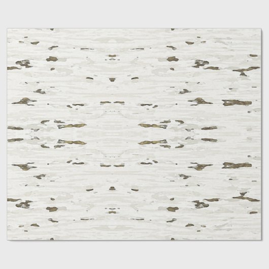 Rustic Winter Woodland | Birch Wood Grain Holiday Cadeaupapier (Vlak)