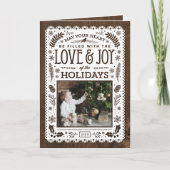 Rustic Winter Woodland Cutout Holiday Feestdagen Kaart (Voorkant)