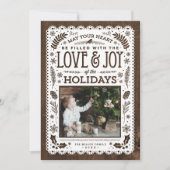 Rustic Winter Woodland Cutout Holiday Feestdagenkaart (Voorkant)