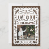 Rustic Winter Woodland Cutout Holiday Feestdagenkaart (Voorkant)