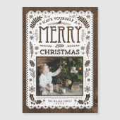 Rustic Winter Woodland Cutout kerstfotokaart (Voorkant)