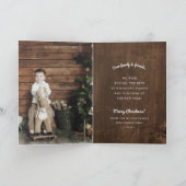 Rustic Winter Woodland Cutout kerstfotokaart Feestdagen Kaart (Binnen)