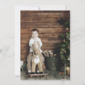 Rustic Winter Woodland Cutout kerstfotokaart Feestdagenkaart (Achterkant)