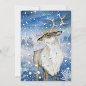 Rustic Winter Woodland Deer Holiday Party Kaart (Achterkant)