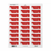 Rustic Winter Woodland Deer Red Adres Etiket (Full Sheet)