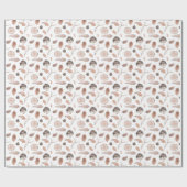 Rustic Winter Woodland | Forest Bird Leaf Holiday Cadeaupapier (Vlak)