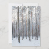 Rustic Winter Woodland Kerstbruiloft Kaart (Achterkant)