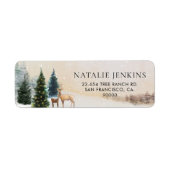 Rustic Winter Woodland Return Address Label (Voorkant)