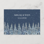 Rustic Winter Woods Wedding QR code Details Insert Informatiekaartje (Achterkant)