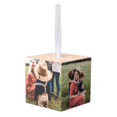 Rustic Winter Wreath Monogram Blush Foto Decoratie (Achter hoekig)